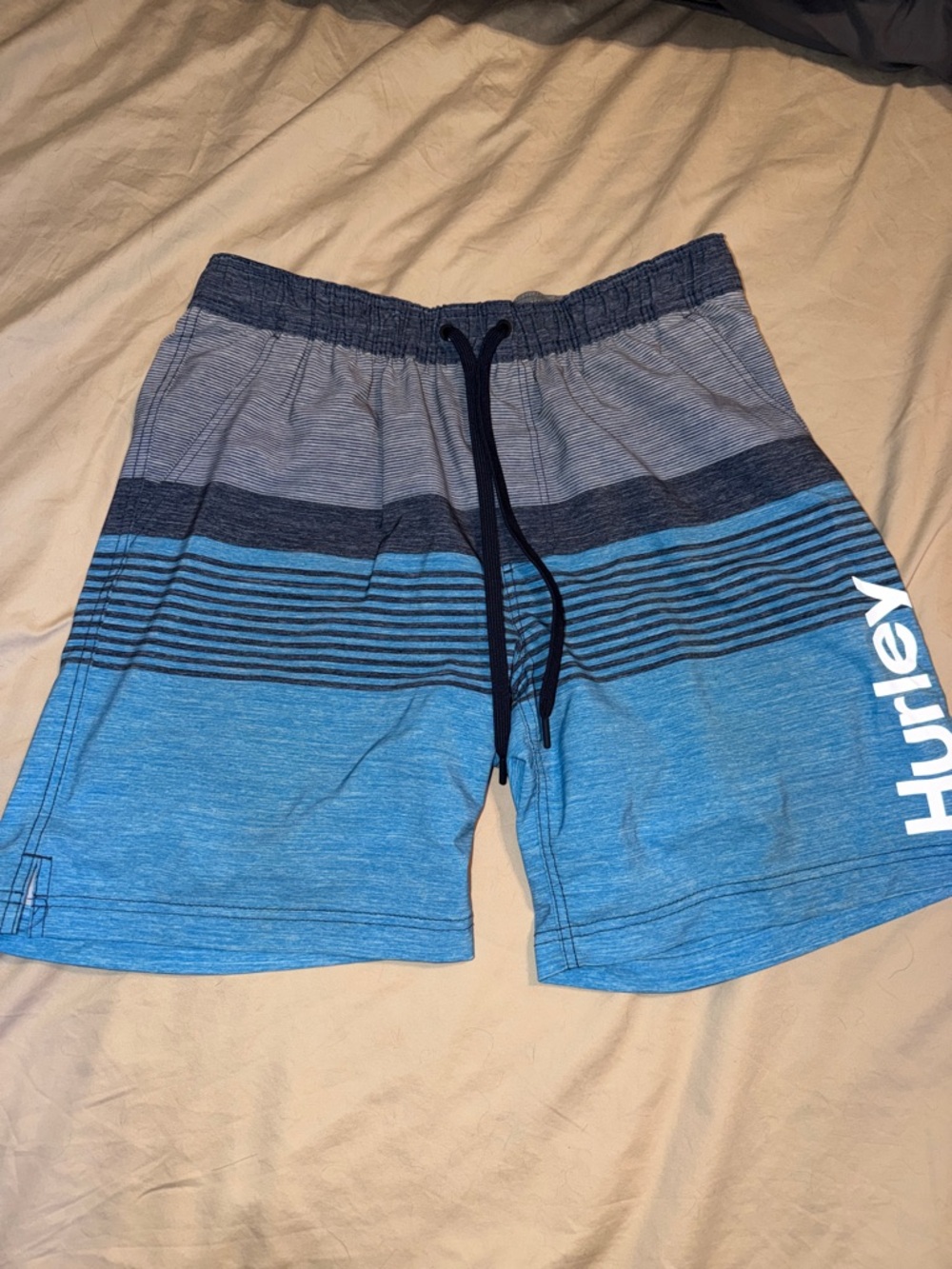 Hurley Blue Gradient Stripe Swim Shorts